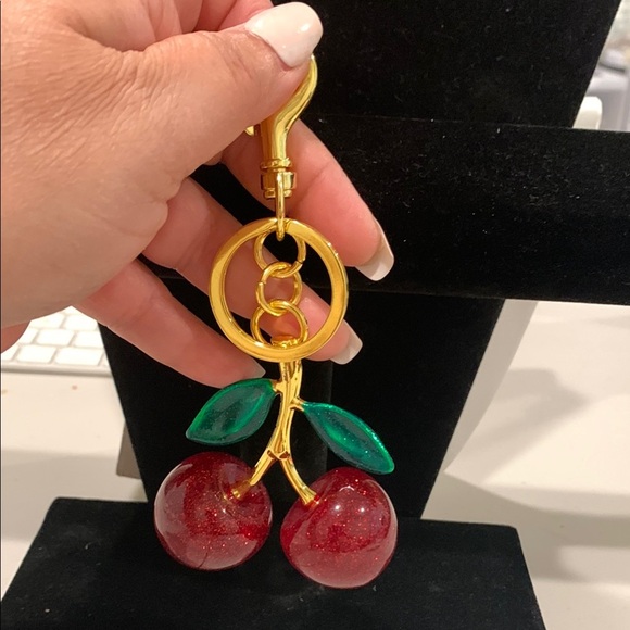 Cherry Gold and Red Keychain - Picture 1 of 4